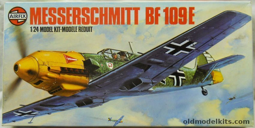 Airfix 1/24 Messerschmitt Bf-109E - Major Helmut Wick 'Richthofen' Seschwader JG2 or 9 Staffel/III JG26 'Schlageter' 'Yellow 10' Pas de Calais France, 9-12002 plastic model kit